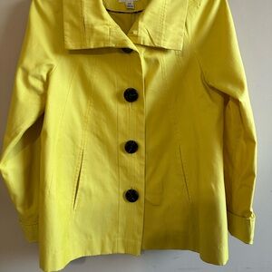 Gallery Women's Yellow Trench Coat Blazer
